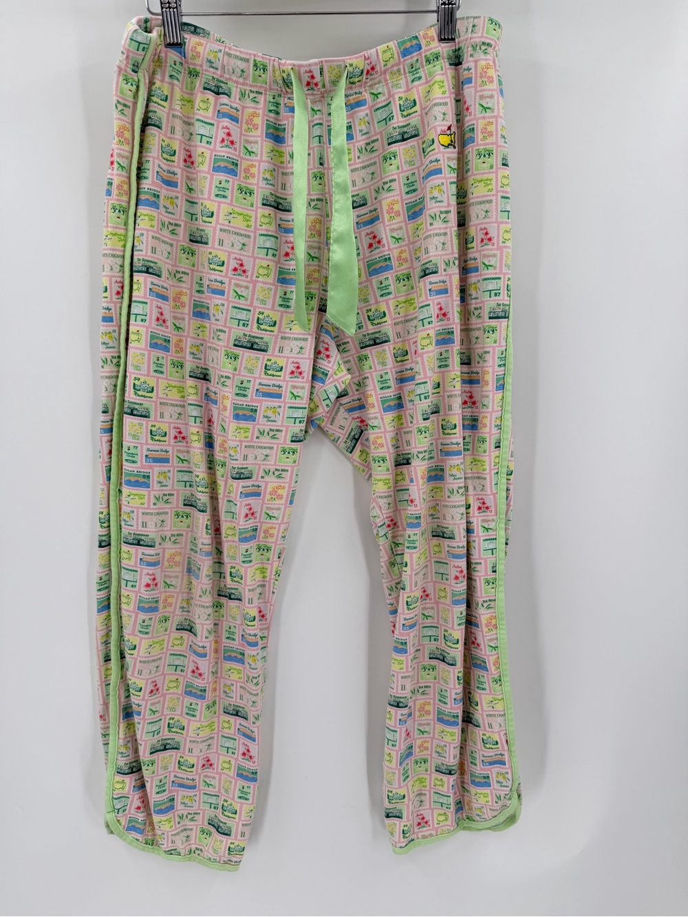 Masters Ladies Magnolia Lane Postage Stamps Pajama Lounge Pants Medium - Picture 2 of 5
